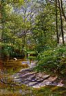 A River Landscape by Peder Mork Monsted